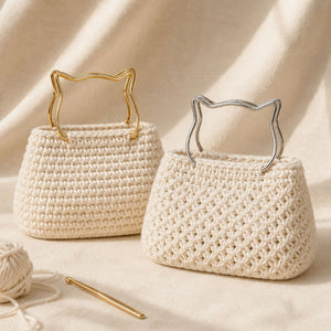 ASAS PARA BOLSO METÁLICAS GATO X2