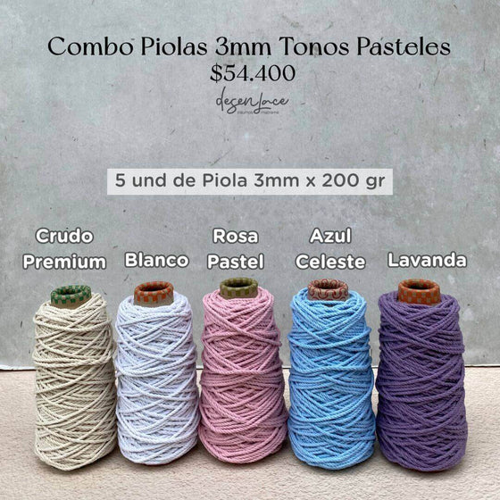 Combo 5 Piolas #36 X 200 Gramos