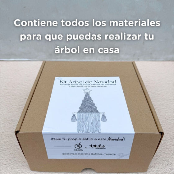 KIT + CLASE ÁRBOL NAVIDAD MACRAMÉ