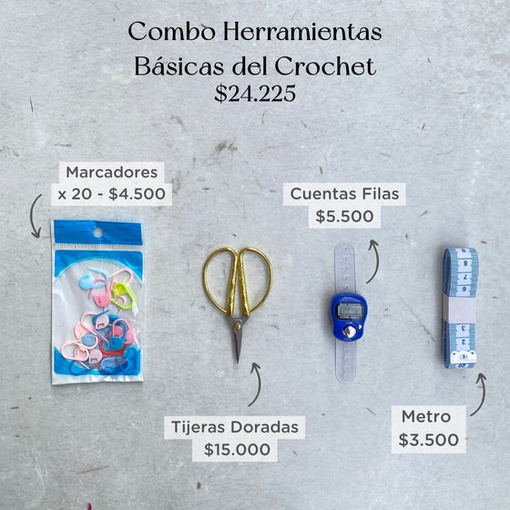 Combo Herramientas Básicas Crochet