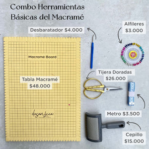 Combo Herramientas Básicas Macramé