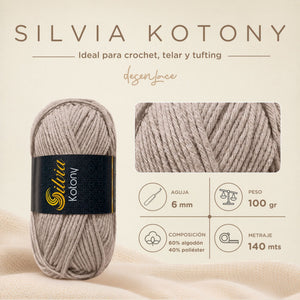LANA SILVIA KOTONY X 100 GRAMOS