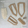 MOLDES PARA PLUMAS X 4