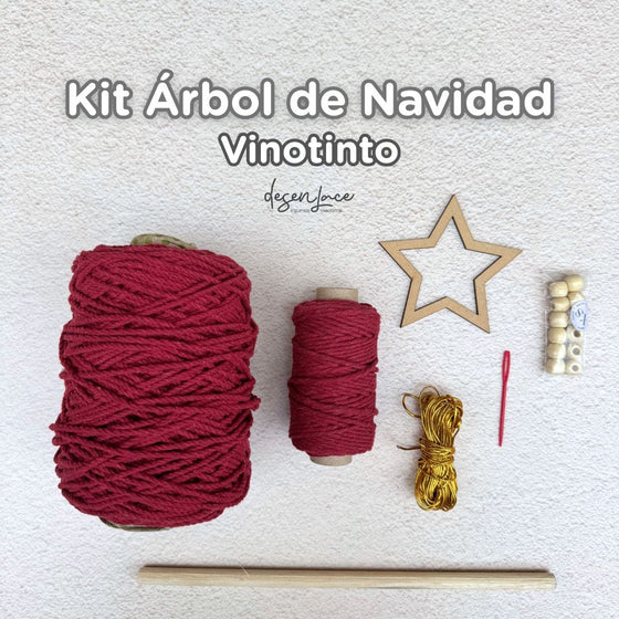KIT + CLASE ÁRBOL NAVIDAD MACRAMÉ