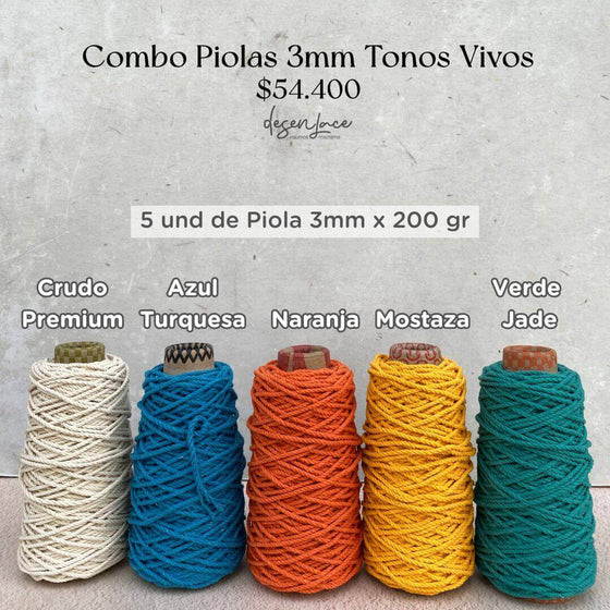 Combo 5 Piolas #36 X 200 Gramos