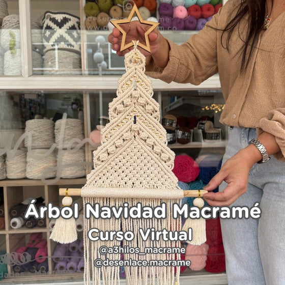 KIT + CLASE ÁRBOL NAVIDAD MACRAMÉ
